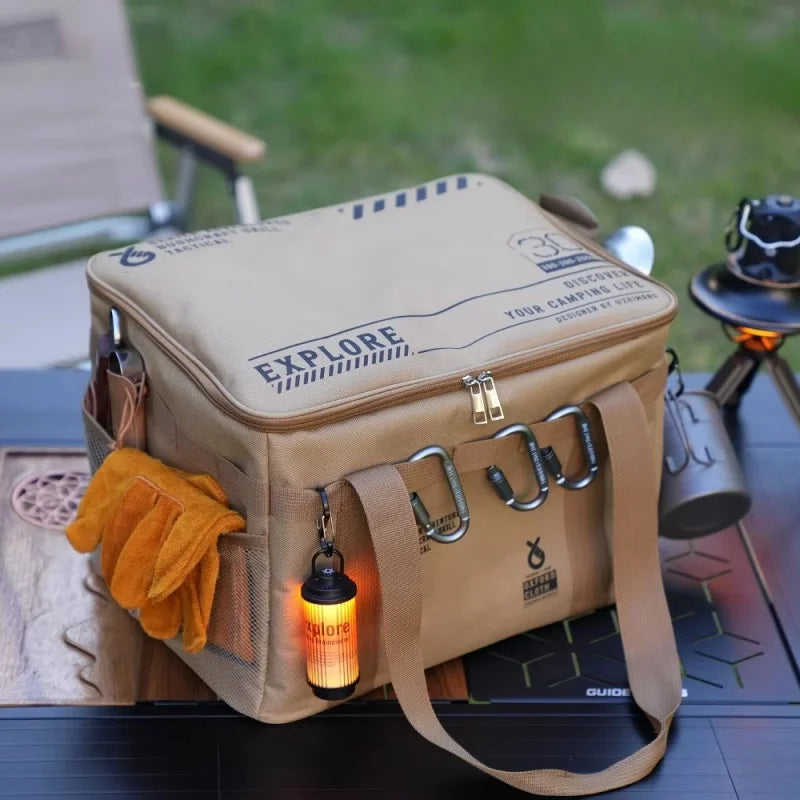 42L Camping Tactical Storage Bag Khaki