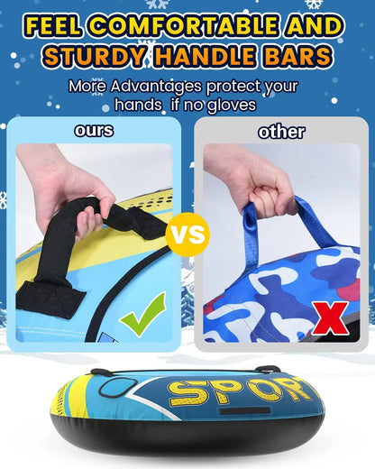 Inflatable Snow Sled Tubing with Handles