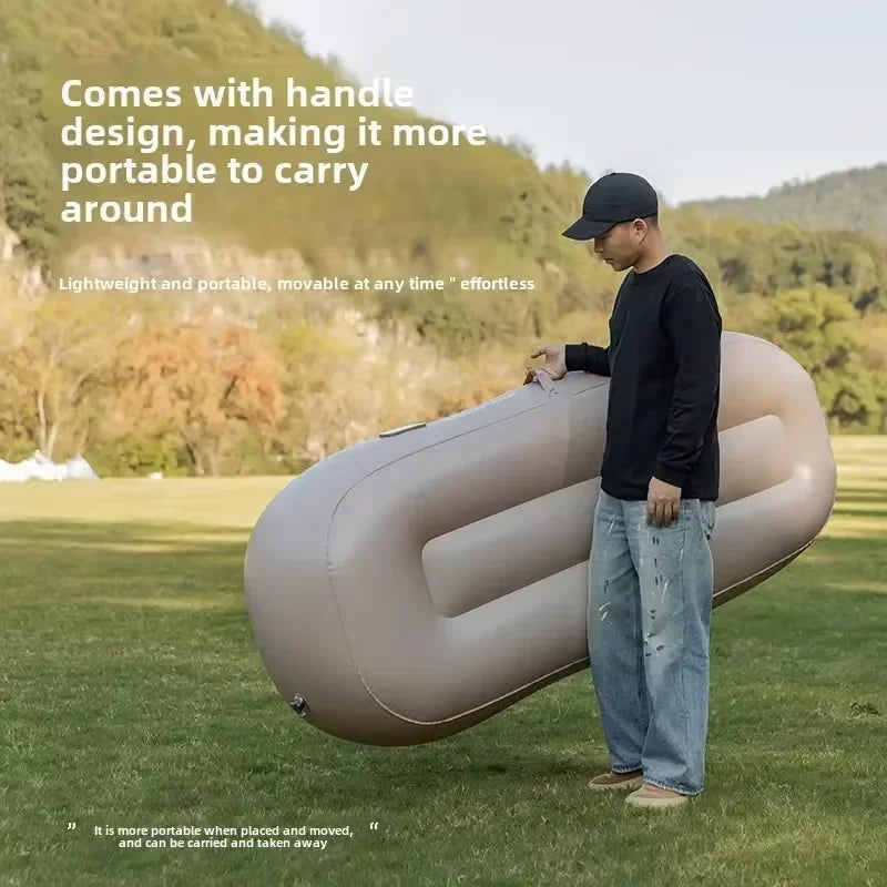 Fast Inflatable Air Sofa Bed Portable Automatic Camping Mattress Khaki