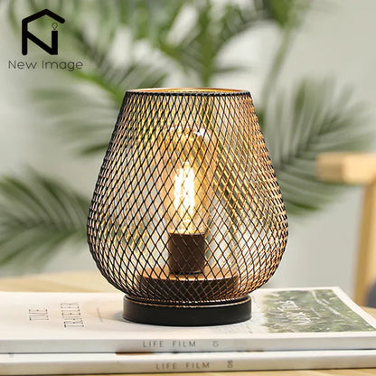 Cordless Metal Candle Holder: Nordic Elegance for Home Decor