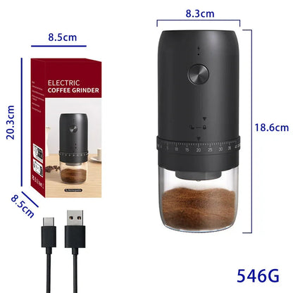 1800mAh Electric Coffee Grinder 40 Level Adjustable Burr Grinder Black