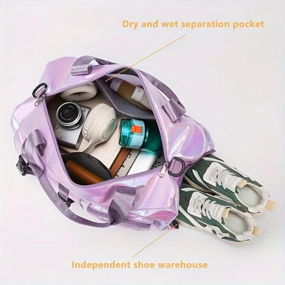 Women's Travel Duffel Bag with Shoe Compartment