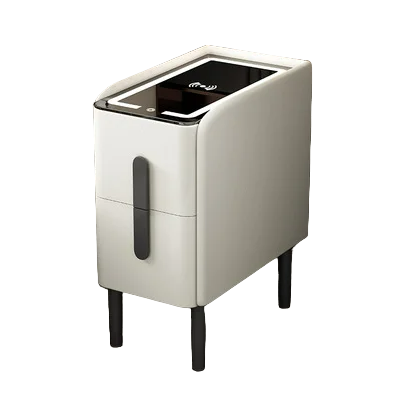 Smart White Bedside Table: Space-Saving & Stylish Storage Solution