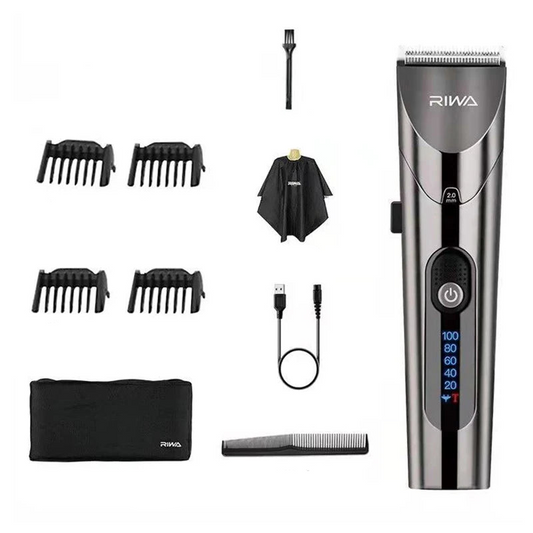 Electric Hair Clipper Variable Speed Barber Trimmer Grey