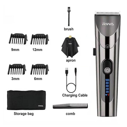 Electric Hair Clipper Variable Speed Barber Trimmer Grey