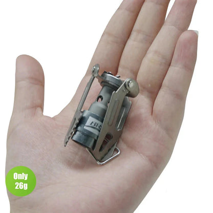 Titanium Outdoor Gas Stove 2700W Mini Camping Burner Silver
