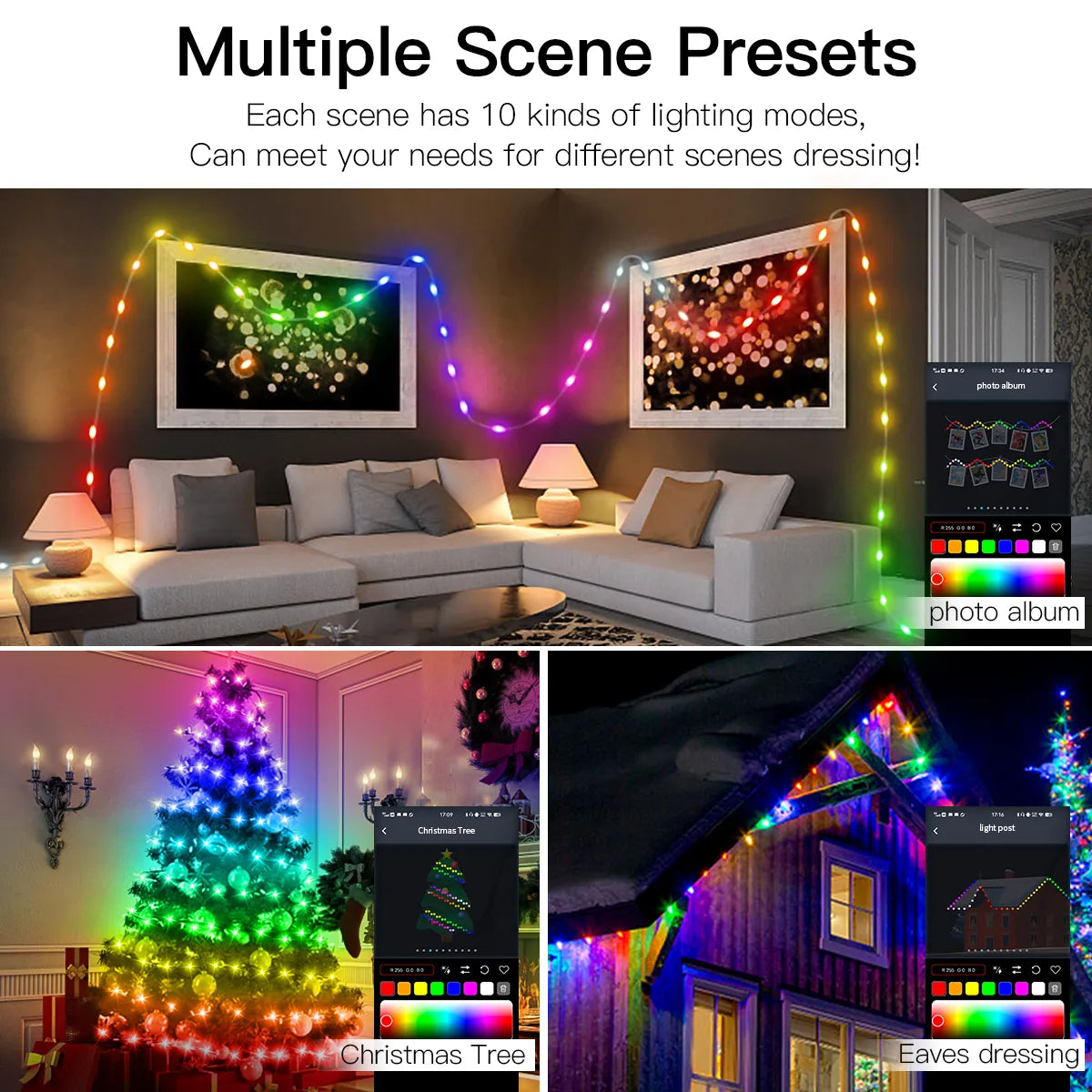 20M Smart Bluetooth Addressable LED Christmas Lights