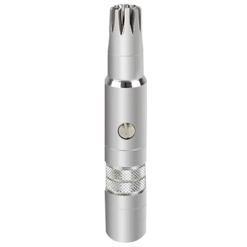 Smooth And Clean Stainless Steel Manual Nose Hair Trimmer for Men Silver
