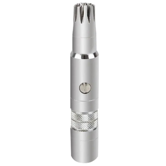 Smooth And Clean Stainless Steel Manual Nose Hair Trimmer for Men Silver