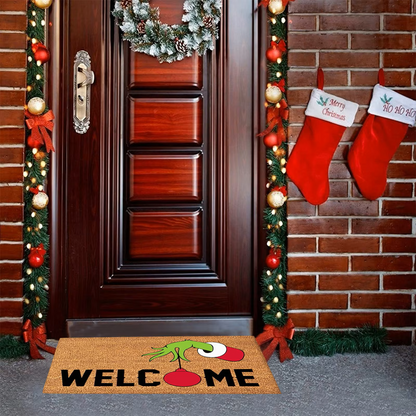 Welcome the Holidays with 1pc Christmas Welcome Blankets Merry Christmas Grinch Doormat