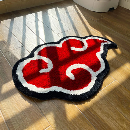 Anime Red Cloud Handmade Doormat - Anti-Slip, Acrylic Tufted Rug for Stylish Home Entryways