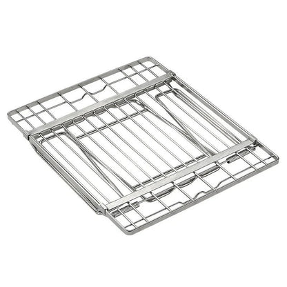 Stainless Steel Telescopic Folding Storage Rack Stand Silver