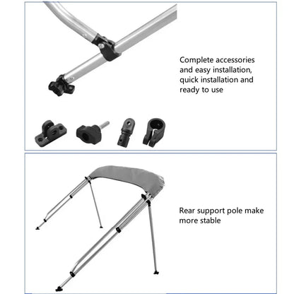 Bimini Top with 25mm Aluminum Tube and 600D Polyester Canvas
