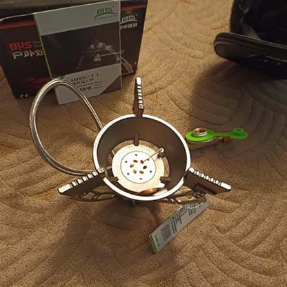 Windproof Camping Gas Stove with Piezo Ignition Grey