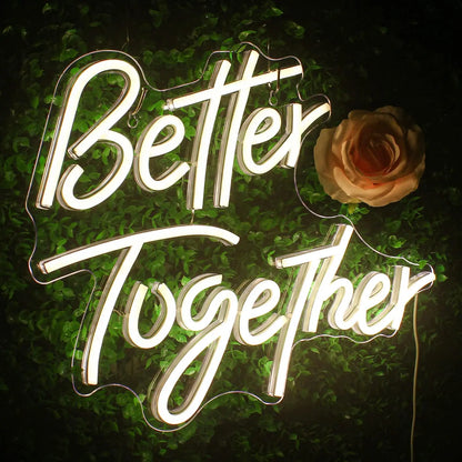 Better Together LED Neon Sign Light - Warm White (42x33.5cm)