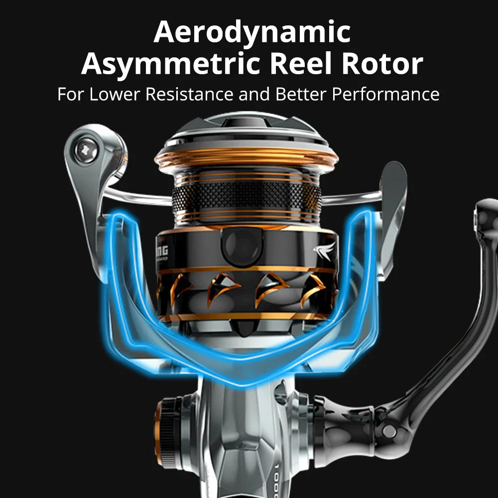 Spinning Fishing Reel 1000 Series Pre-Loading Reel Silver