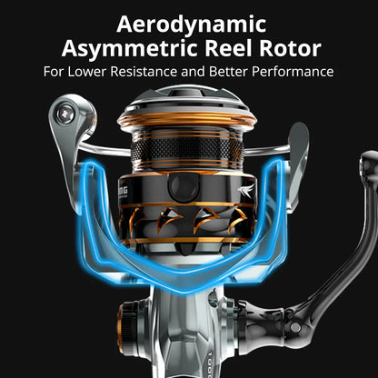 Spinning Fishing Reel 1000 Series Pre-Loading Reel Silver