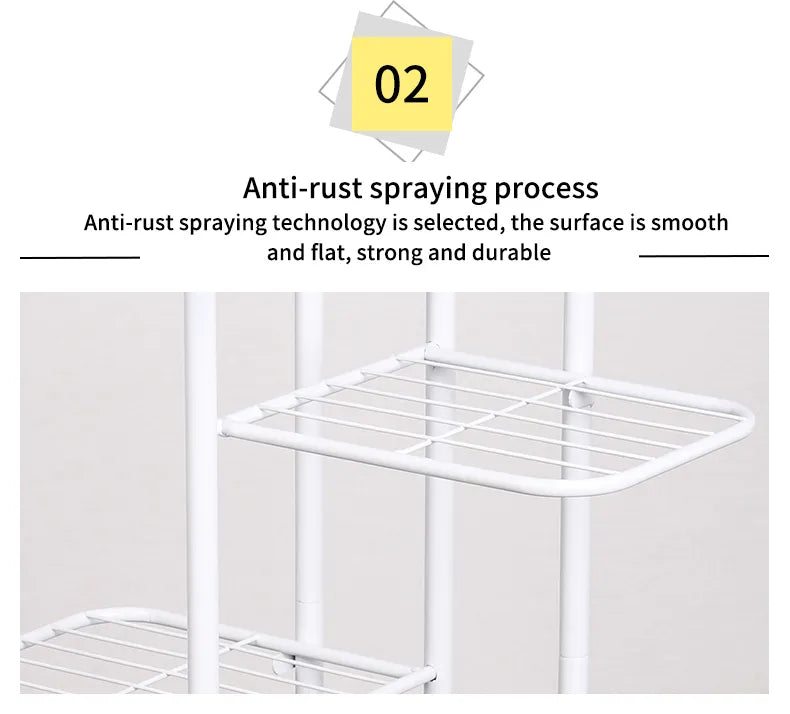 3-Tier Iron Plant Stand for Indoor and Outdoor Use