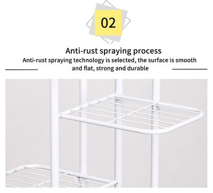 3-Tier Iron Plant Stand for Indoor and Outdoor Use