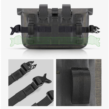 5–6L Waterproof Handlebar Bike Bag Front Frame Trun Grey