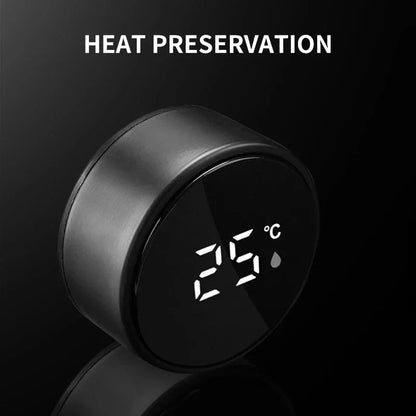 Smart Thermos Bottle–Temperature Display Leakproof Design 500ml Black
