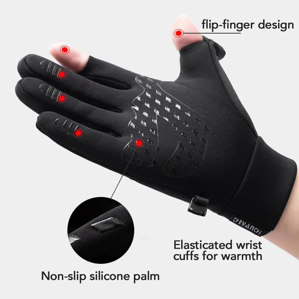 Gloves 2 Fingers Flipped Waterproof