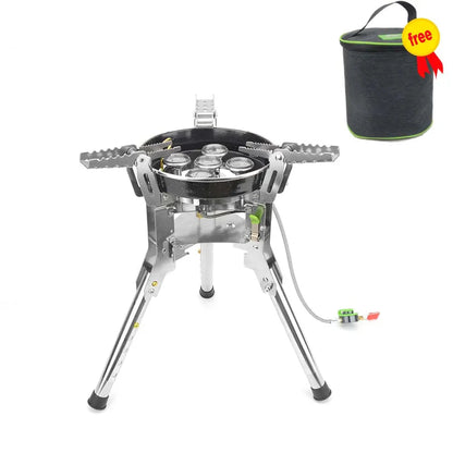 Camping Gas Stove 7400W High-Power Silver
