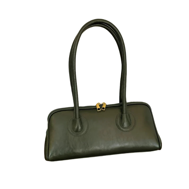 Baguette Shoulder Bag Large Pillow Style (Green)