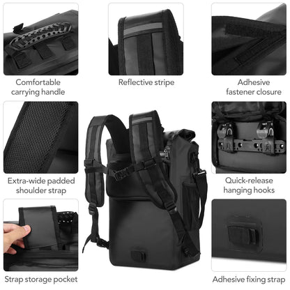 Outdoor Waterproof Bike Bag 3-in-1 MTB Bicycle Rear Rack