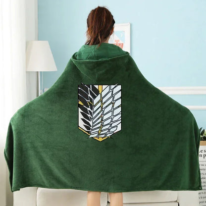 Anime Scout Cloak Flannel Blanket