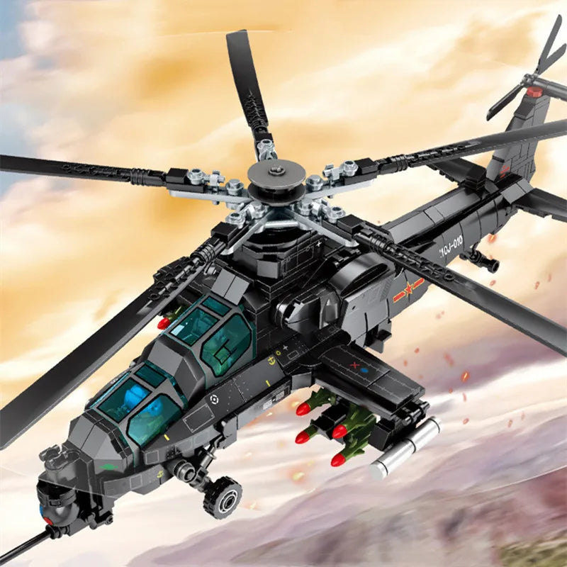 704PCS Military Helicopter Toy
