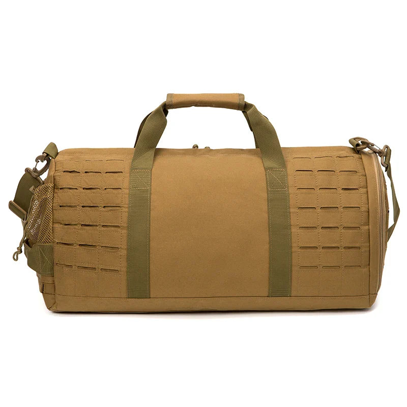 40L Tactical Sport Gym Duffle Bag Travel Training Bag Khaki