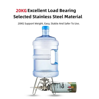 Spider Portable Folding Outdoor Burner Stainless Steel Silver