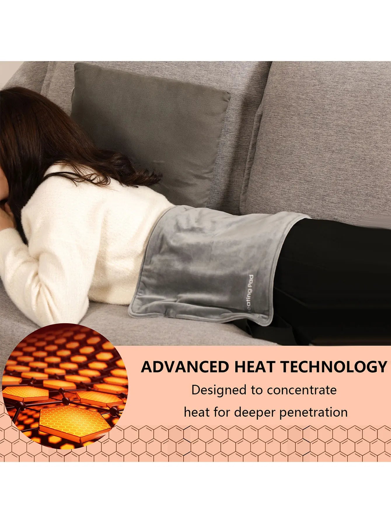 Heating USB Pad for Cramps and Back Relief