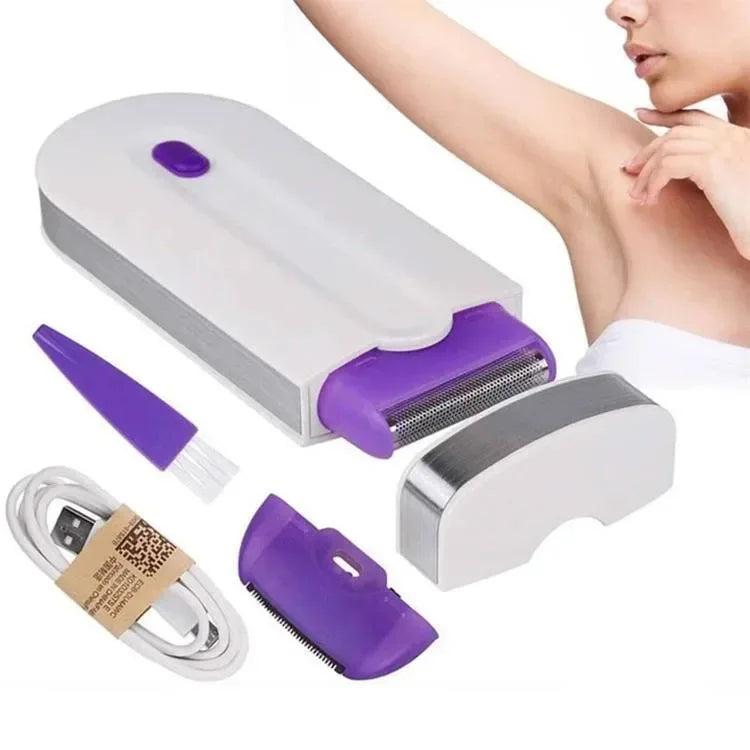 Painless Hair Removal Kit Women Electric Shaver White