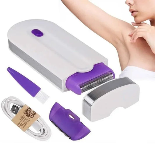 Painless Hair Removal Kit Women Electric Shaver White