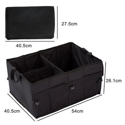 Large-Capacity Collapsible Car Trunk Storage Box Universal Cargo Organizer Black
