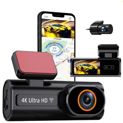 4K Dual Lens Dash Cam with Night Vision