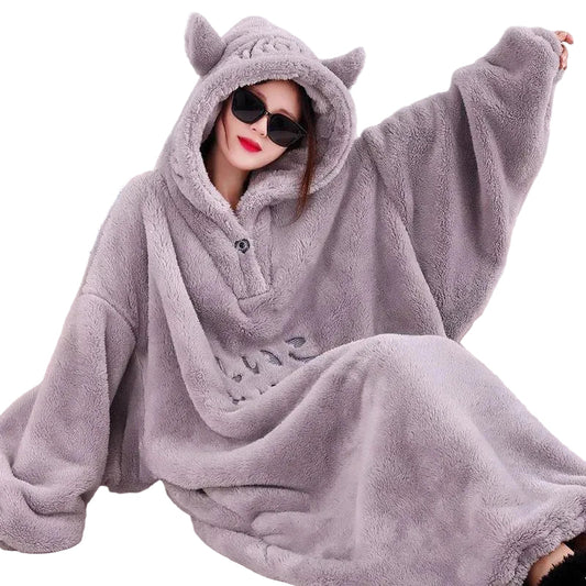 Oversized Fleece Hoodie Blanket