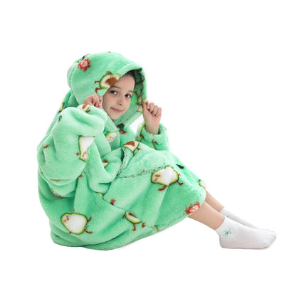 Sherpa Fleece Oversized Wearable Blanket Hoodie