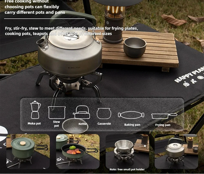 Ultralight Folding Infrared Mini Camping Stove Silver