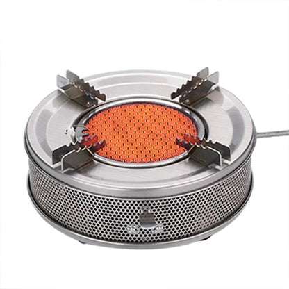 4000W Camping Gas Stove Foldable High-Power Windproof Silver