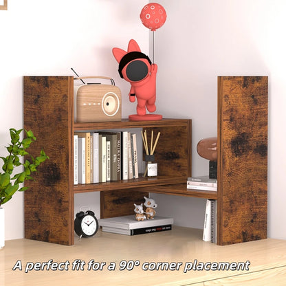 Eco-Friendly Wooden Desktop Organizer and Display Shelf