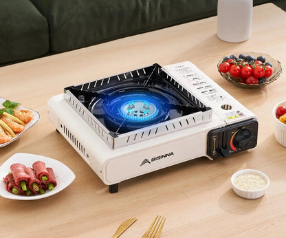 Camping Stove Cassette with 3-Layer Safety White