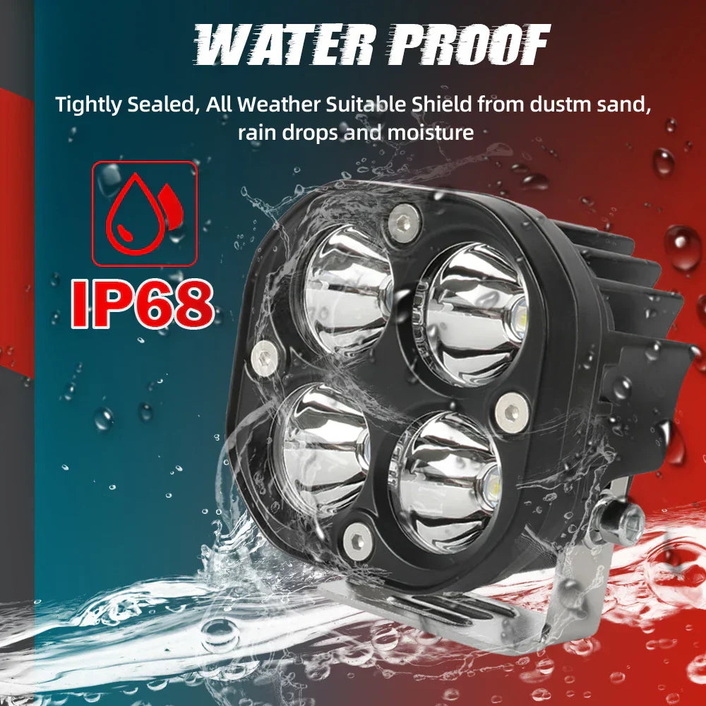 LED Spot Work Light - 12V/24V Fog Lights Driving