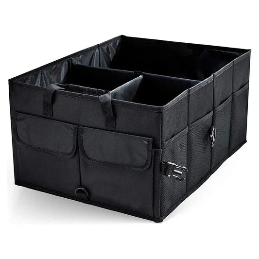 Large Capacity Collapsible Car Trunk Organizer Storage Box Black