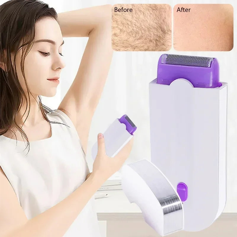 Painless Hair Removal Kit Women Electric Shaver White