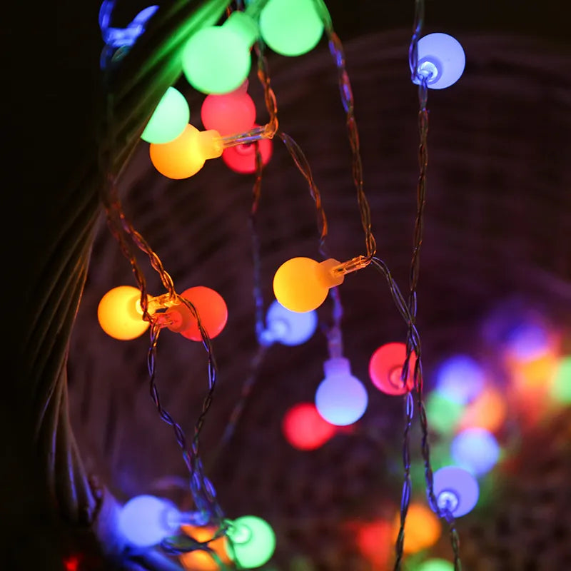 12m Ball LED String Lights - USB/Battery Powered Garland Lights