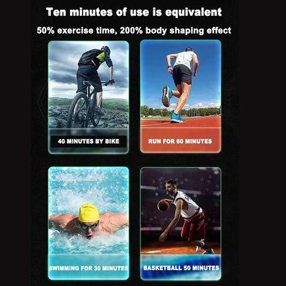 Abdominal Muscle Trainer EMS Fitness Belt Blue