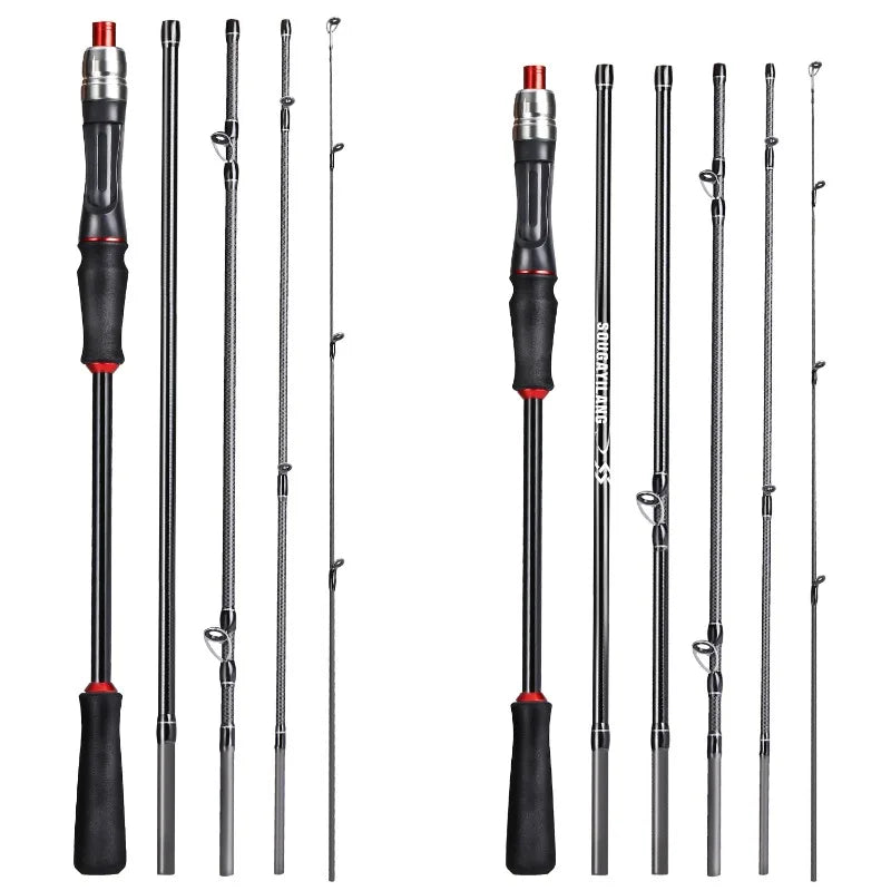 2.1M Carbon Fiber Casting Rod 6-Section Black